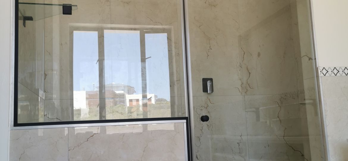 Black shower door